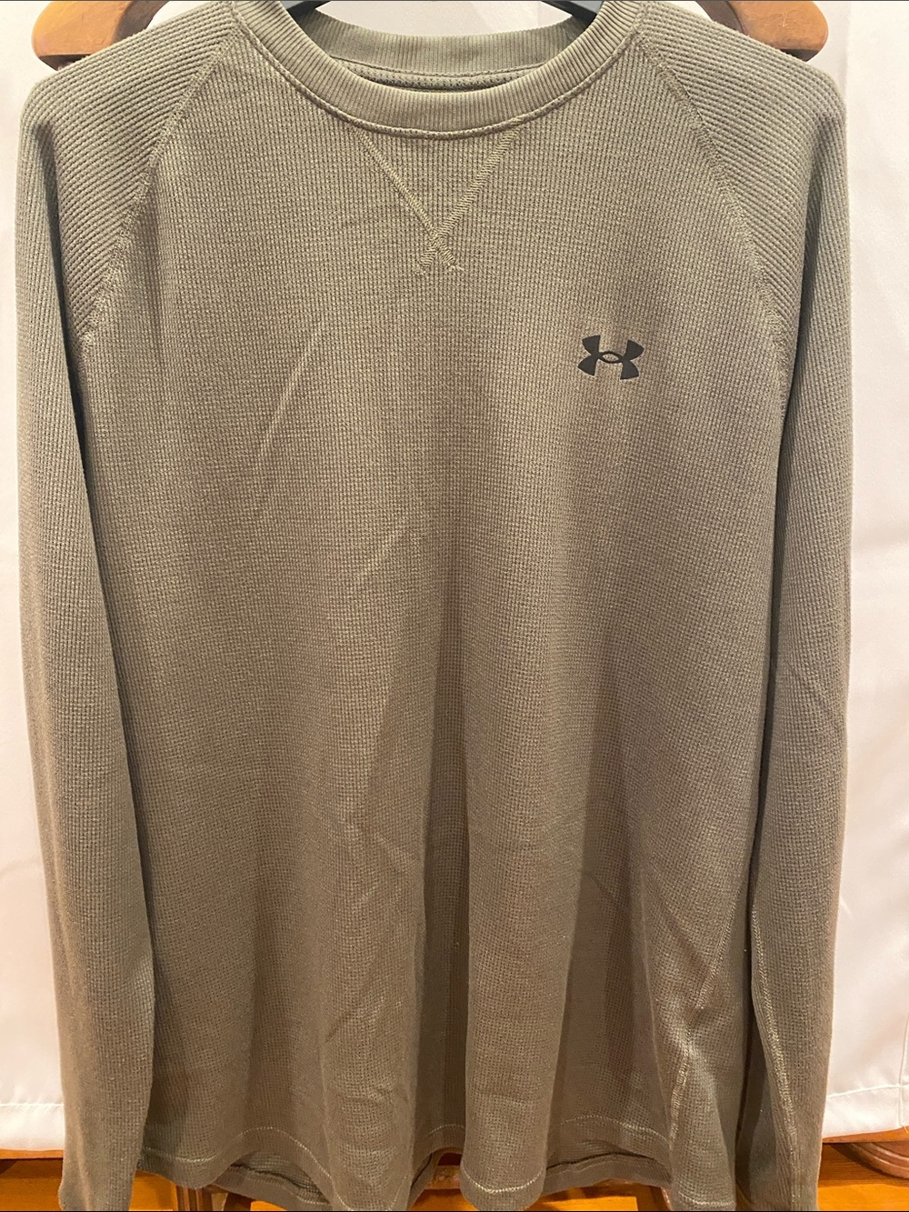 Under Armour Olive Waffle-Knit Long Sleeve Top